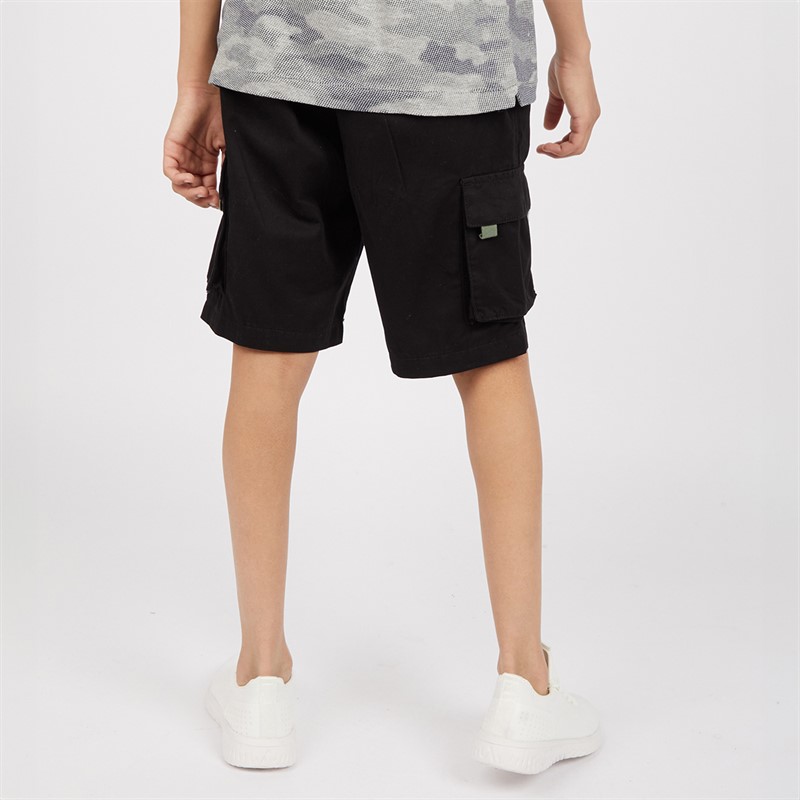French Connection Boys Vault Cargo Shorts Black