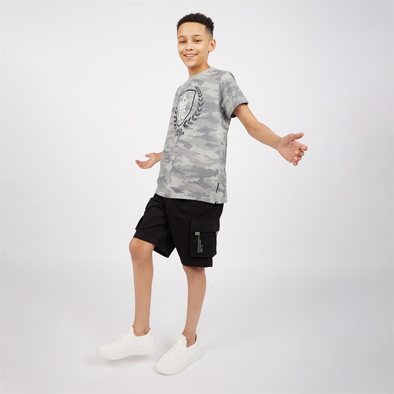 French Connection Boys Vault Cargo Shorts Black