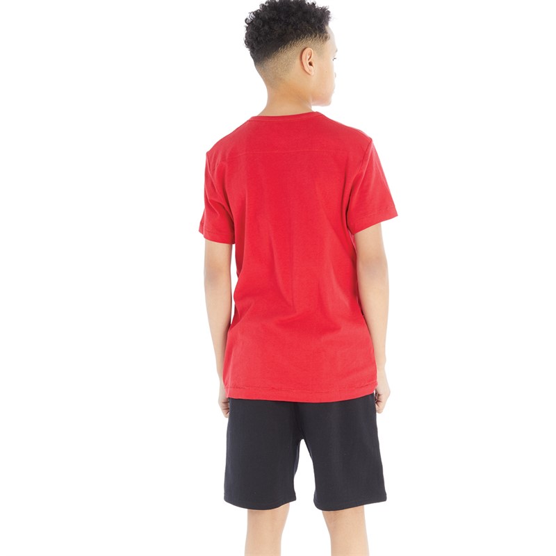French Connection Boys Jewel T-Shirt And Shorts Set Red/Marine