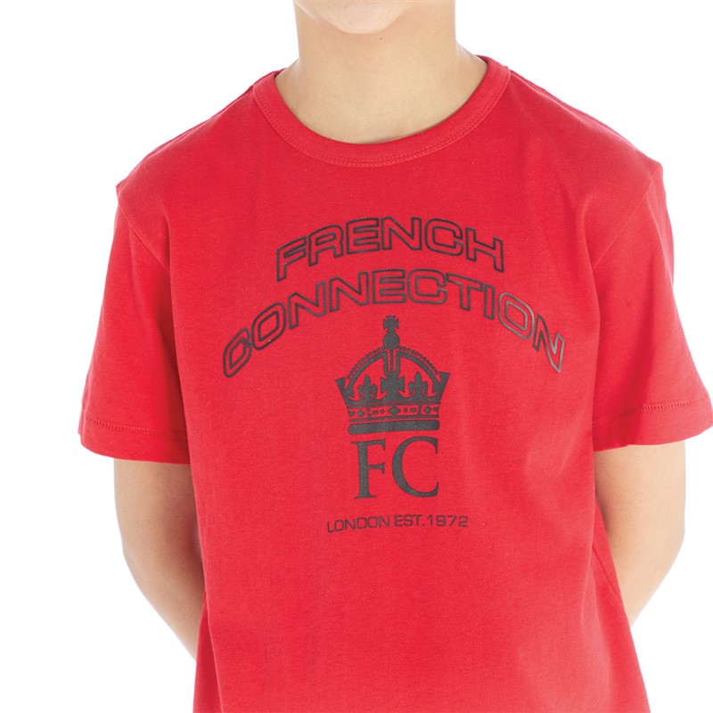 French Connection Boys Jewel T-Shirt And Shorts Set Red/Marine