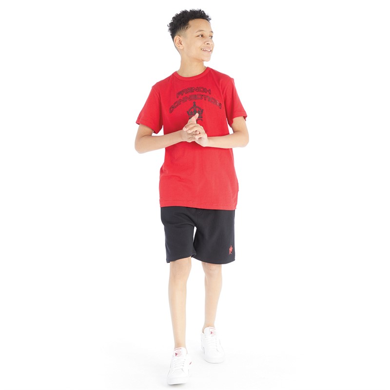 French Connection Boys Jewel T-Shirt And Shorts Set Red/Marine