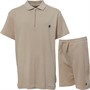 French Connection Boys Resort Drop Needle Short Sleeve Polo And Shorts Set Stone