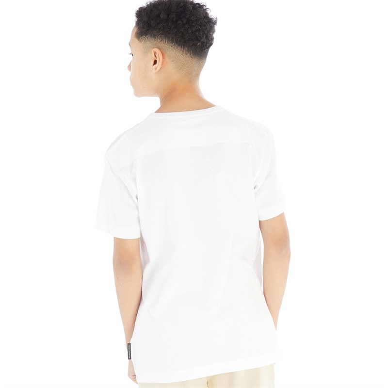 French Connection Boys Label T-Shirt White