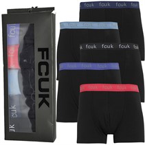 French Connection Mens FCUK Five Pack Boxers FCUK 20 Black