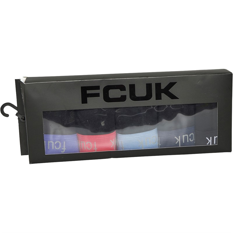French Connection Mens FCUK Five Pack Boxers FCUK 20 Black
