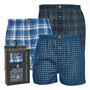 French Connection Mens Three Pack Woven Boxers Multi 8 - Blue White Check/Marine Green Check/Marine Blue Check