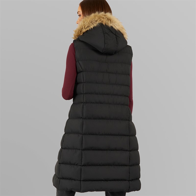 French Connection Womens Mid Length Chev Gilet Black