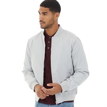 French Connection Mens Baseball Wad Tech Jacket Light Grey
