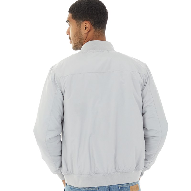 French Connection Mens Baseball Wad Tech Jacket Light Grey