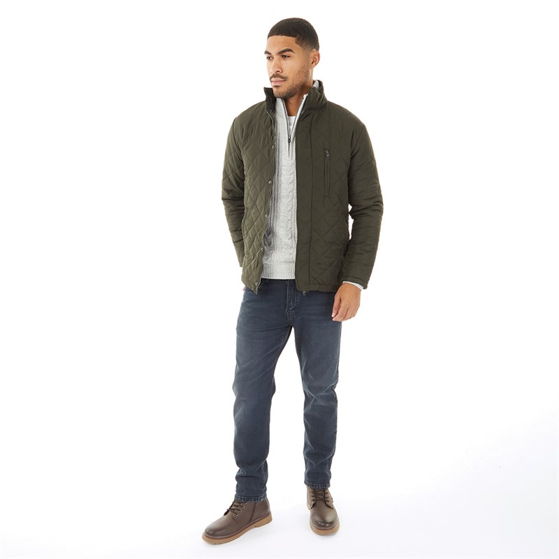 Buy French Connection Mens Diamond Quilted Wad Jacket Khaki