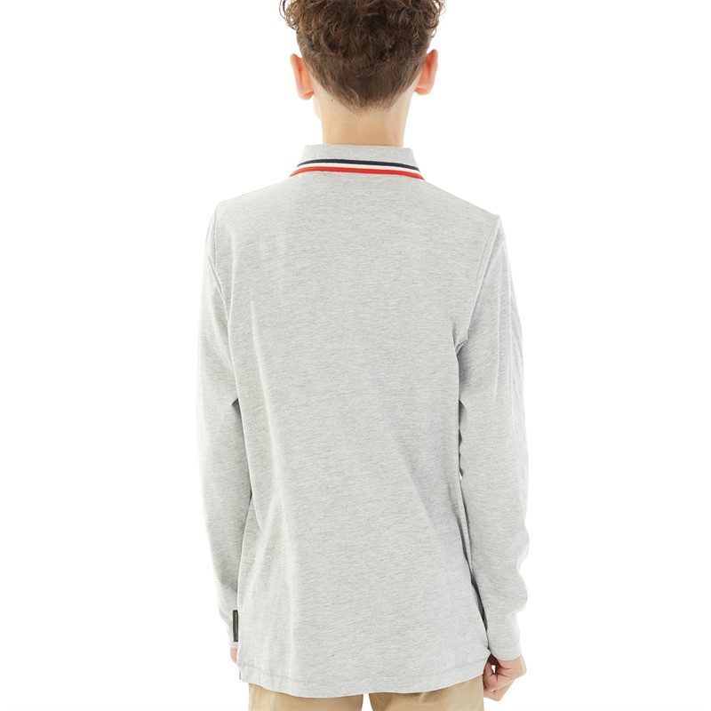 French Connection Boys Dalps Polo Shirt Grey Marl