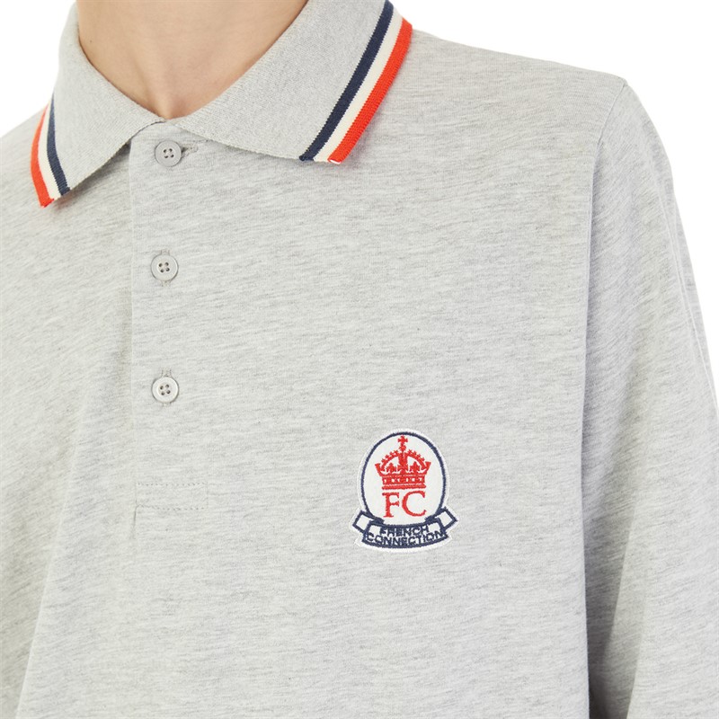 French Connection Boys Dalps Polo Shirt Grey Marl