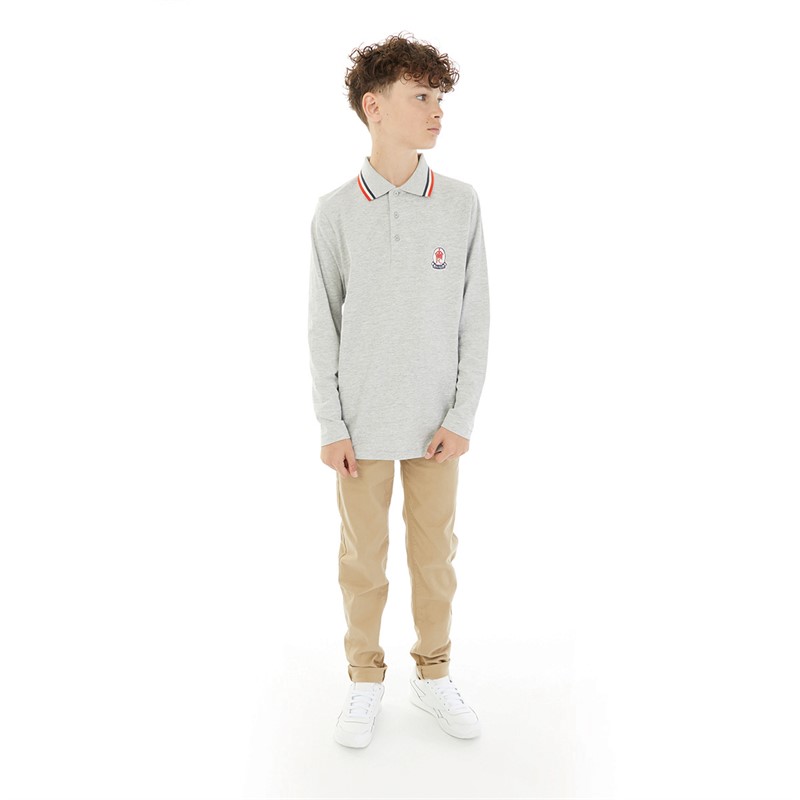 French Connection Boys Dalps Polo Shirt Grey Marl