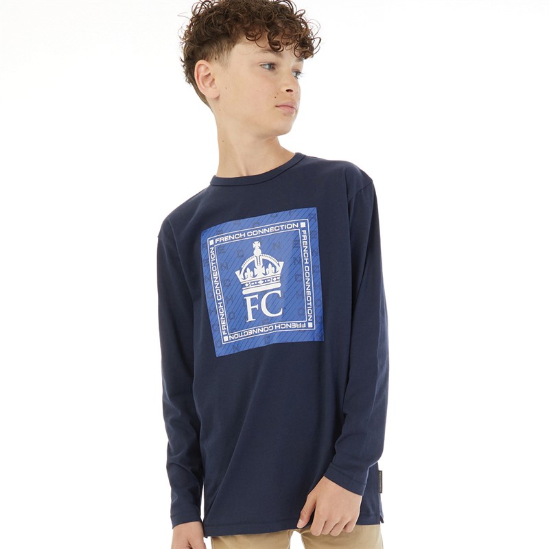 Buy French Connection Boys Long Sleeve Top Marine