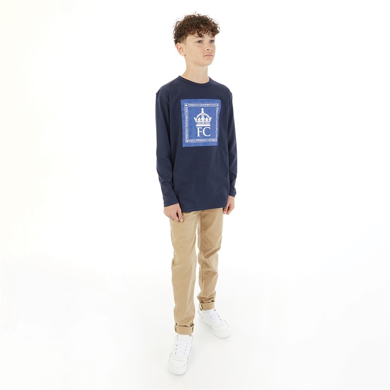 French Connection Boys Long Sleeve Top Marine