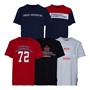 French Connection Boys Five Pack T-Shirts Grey Marl/Black/Tricolore/Marine/Red