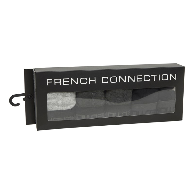French Connection Boys Five Pack Boxers FC30 Grey/Black Mix