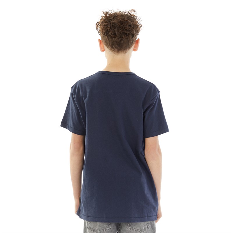 French Connection Boys Label T-Shirt Marine