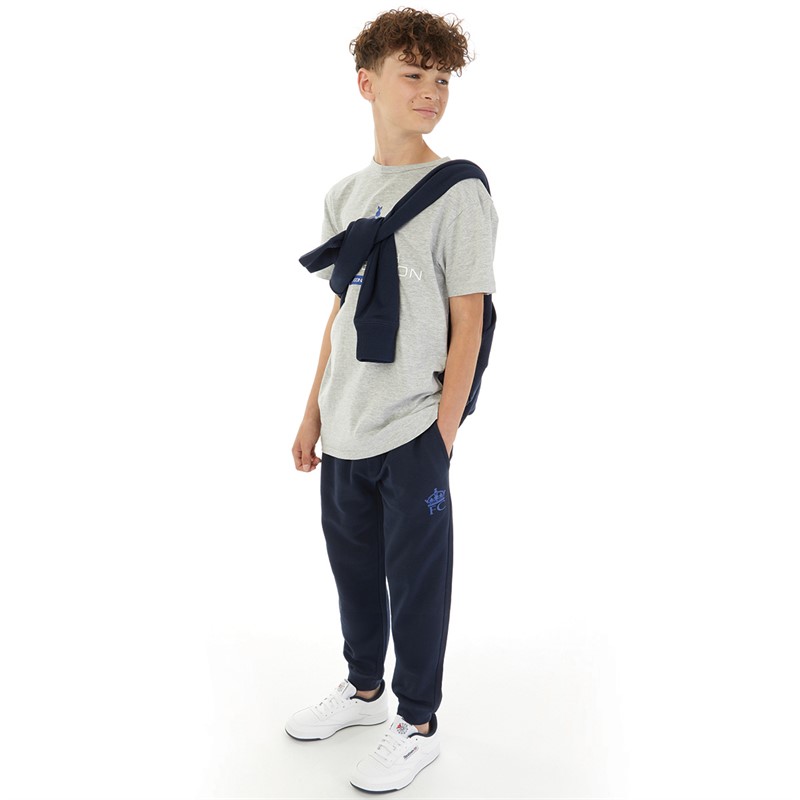 Buy French Connection Boys Throne Hoodie Joggers And T Shirt Set Marine Light Grey Melange