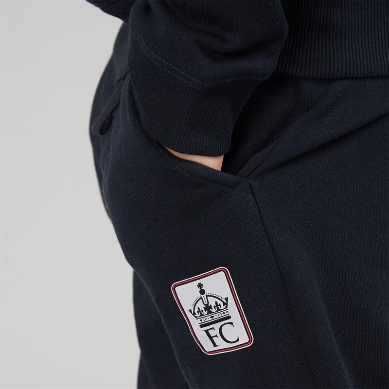 French Connection Boys Label Overhead Hoodie And Joggers Tracksuit Marine