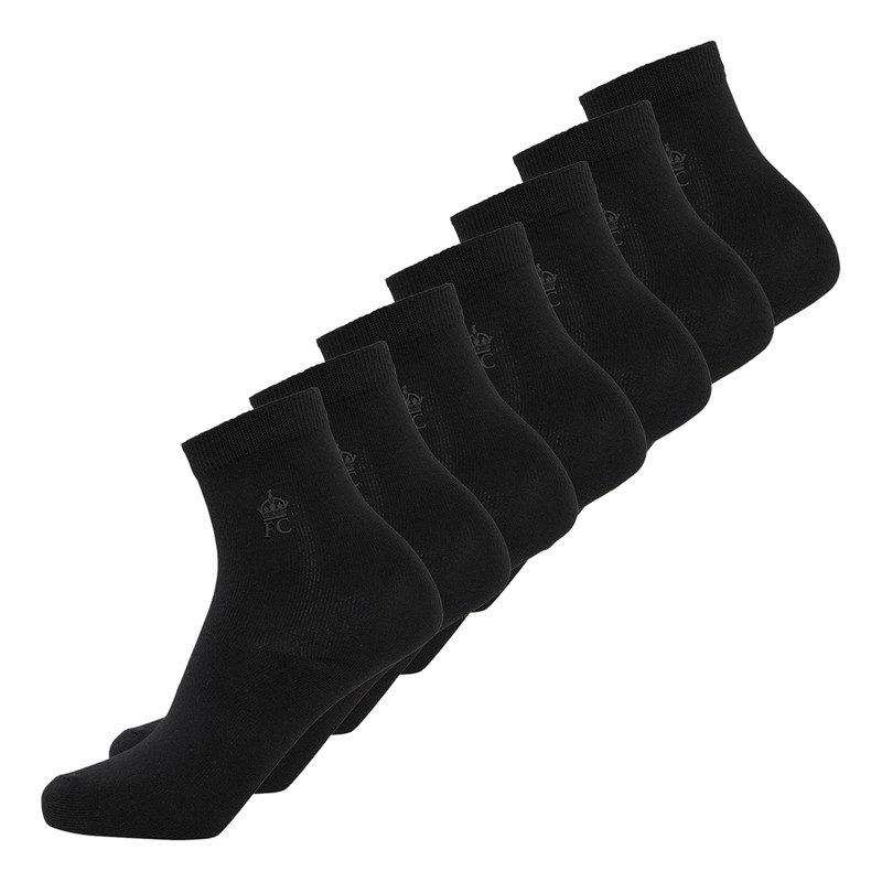 French Connection Boys Seven Pack Socks Black