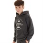 French Connection Boys Perspex O Head Hoodie Charcoal Mel