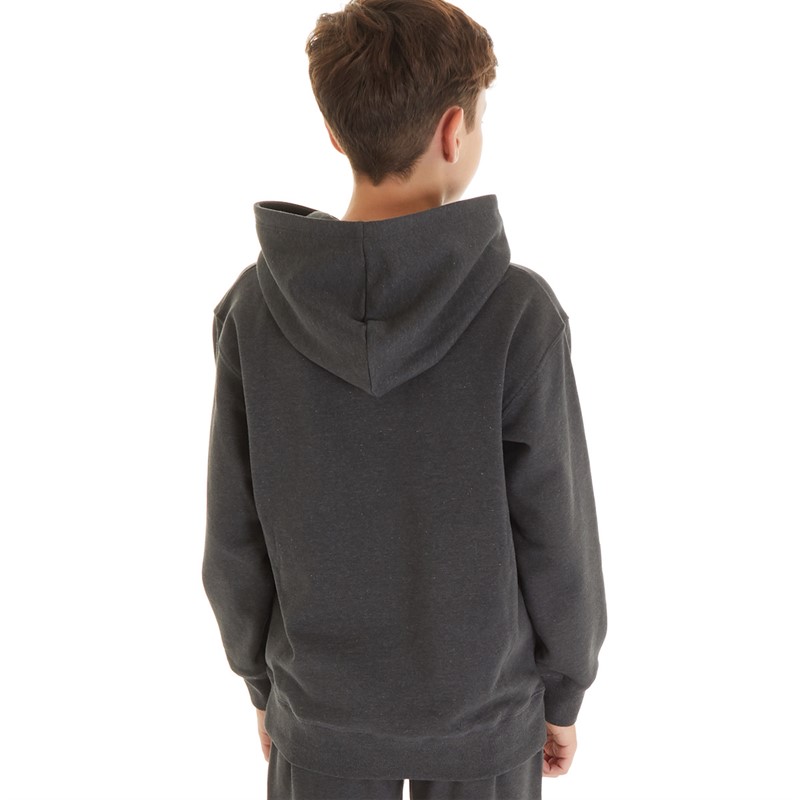 French Connection Boys Perspex O Head Hoodie Charcoal Mel