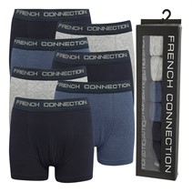 French Connection Boys Seven Pack Boxers FC32 Blue Mix