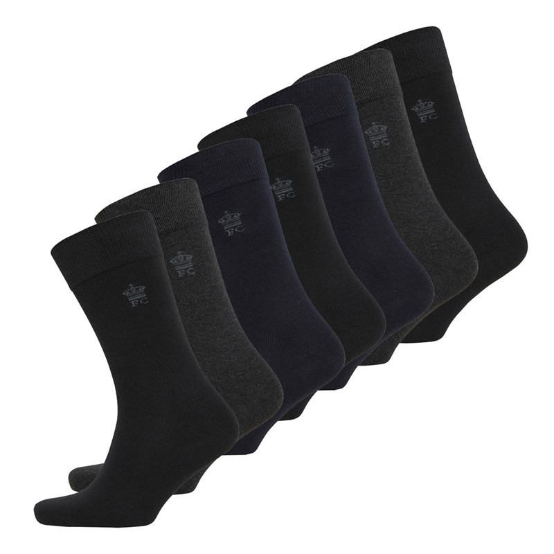 French Connection Herre Strømper 7-pak FC4 Sort/Charcoal Melange