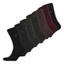 French Connection Mens Seven Pack Socks FC6 Black/Charcoal Melange/Marine/Chateaux/Chateaux Melange/Dark Green/Dark Green Melange