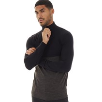 French Connection Mens Cash 1/2 Zip Jumper Marine/Charcoal Mel