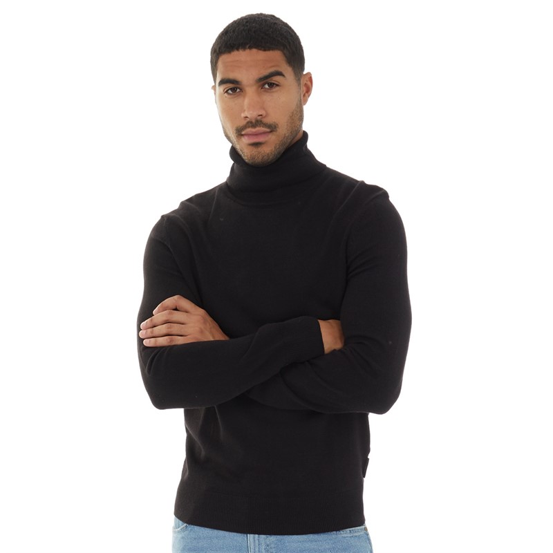 French Connection Herren Rollkragenpullover Schwarz