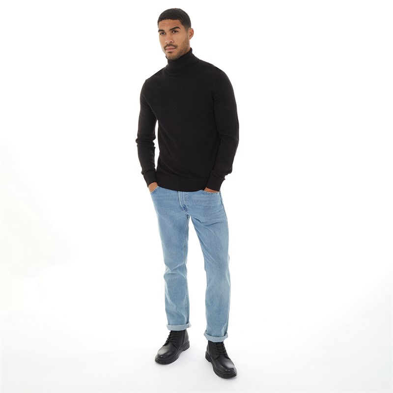 French Connection Herren Rollkragenpullover Schwarz