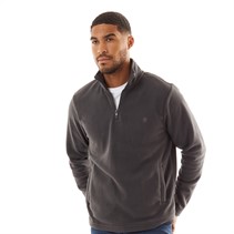 French Connection Herre 1/2 lynlås mikro fleece antracit melange