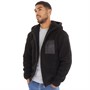 French Connection Mens Borg Hoodie Black/Black/Black