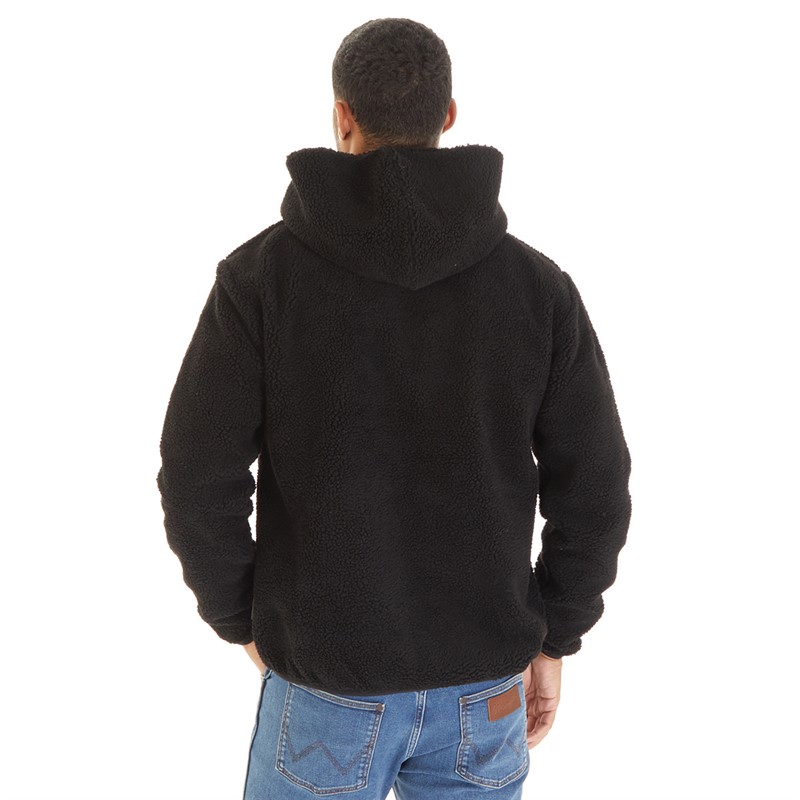 Buy French Connection Mens Borg Hoodie Black Black Black