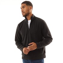 French Connection Mens 1/2 Zip Micro Fleece Black