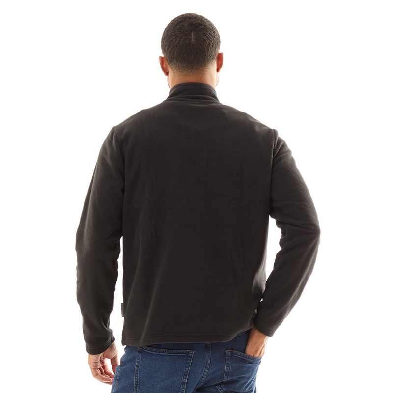 French Connection Mens 1/2 Zip Micro Fleece Black