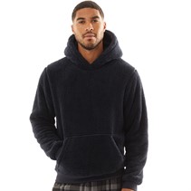French Connection Mens Boucle Hoodie Marine