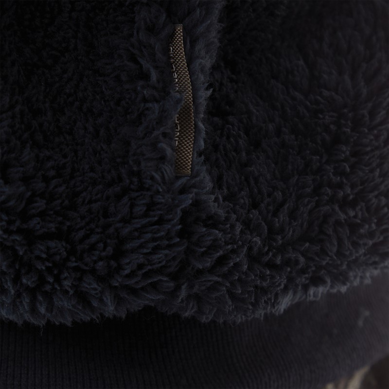 French Connection Mens Boucle Hoodie Marine