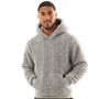 French Connection Mens Boucle Hoodie Light Grey