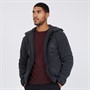 French Connection Mens French Connectin Borg Hoodie Charcoal Mel/Black/Black