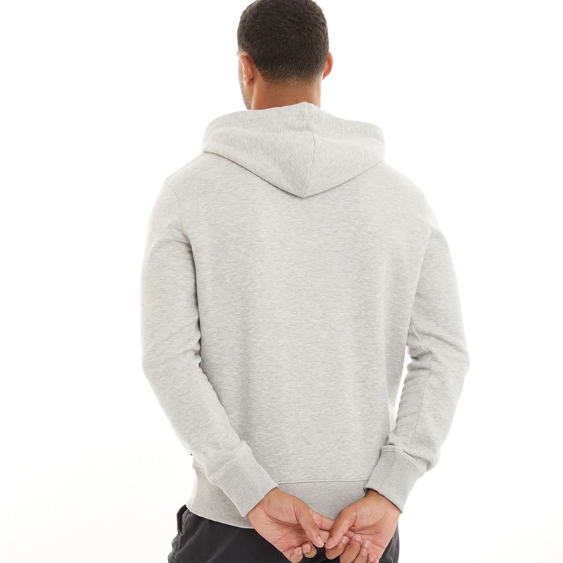 Mens grey overhead hoodie hotsell