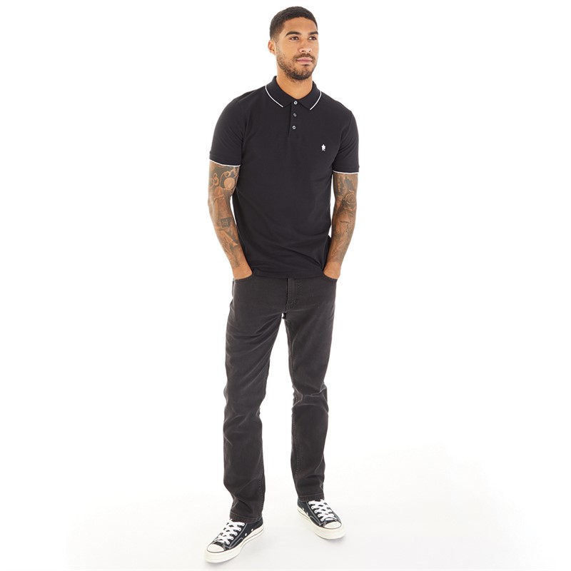 French Connection Mens Pique Polo Marine/White