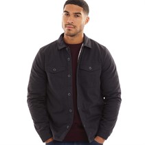 French Connection Mens Worker Borg Overshirt Marine