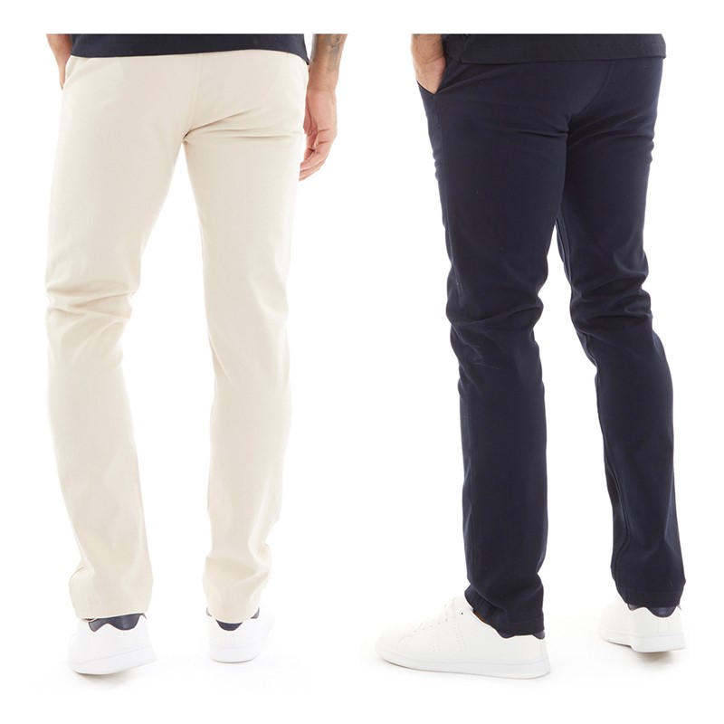 French Connection Mens Two Pack Chinos Marine/Stone