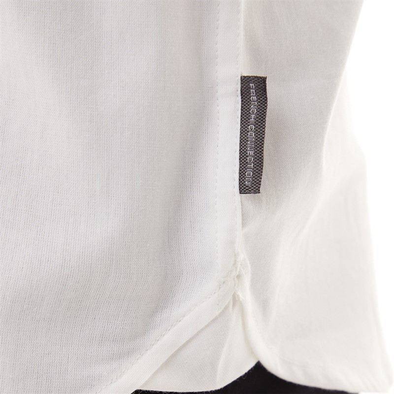 French Connection Mens Oxford Shirt White/Marine