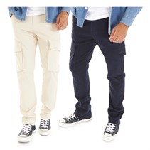French Connection Mens Two Pack Cargos Marine/Stone