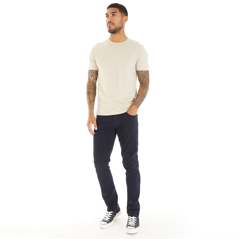 French Connection Mens FCUK Stack T-Shirt Stone