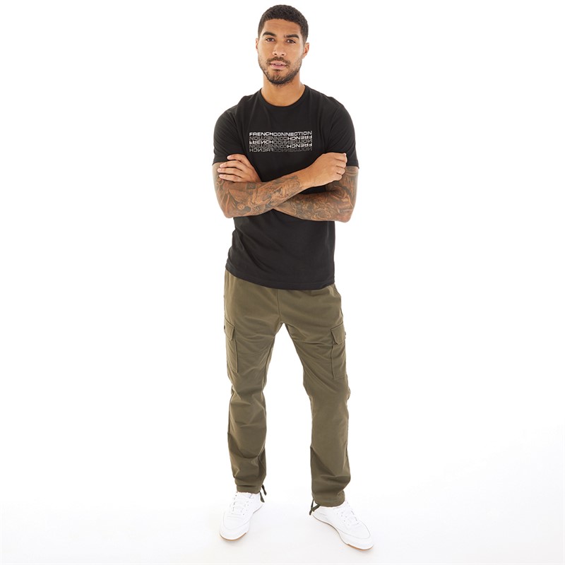 French Connection Mens Gradient T-Shirt Black